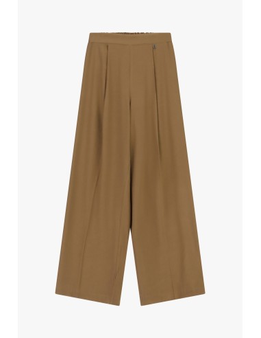 Pantalon palazzo taille haute avec plis frontaux Dixie