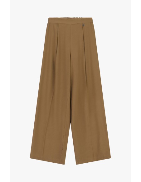 Dixie Palazzo-broek met hoge taille en plooien aan de voorkant
