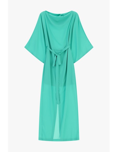 Robe midi à manches larges et ceinture Dixie