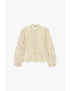 Chemise en dentelle avec nœud papillon et bordure ondulée Dixie