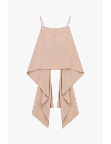 Top à fines bretelles et drapé asymétrique Dixie