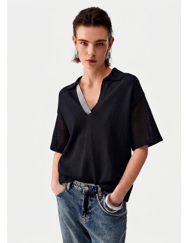 T-shirt met geperforeerde details van Liu Jo