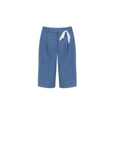 Bermuda en tissu chambray avec pinces Rinascimento 2