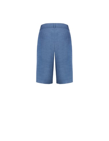 Bermuda en tissu chambray avec pinces Rinascimento