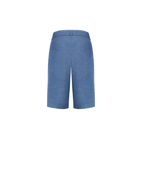 Bermuda en tissu chambray avec pinces Rinascimento