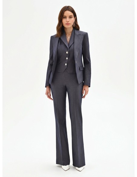 Veste blazer cintrée en tissu technique à rayures Rinascimento