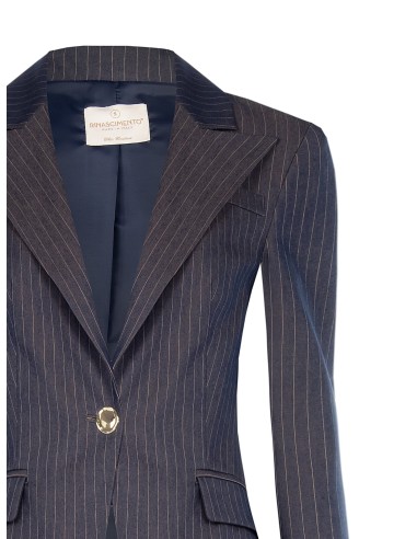 Veste blazer cintrée en tissu technique à rayures Rinascimento
