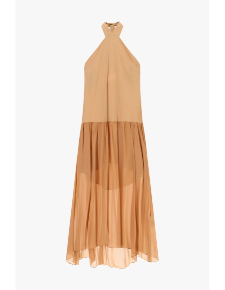 Robe longue avec encolure All\X1aamerican et volant Dixie