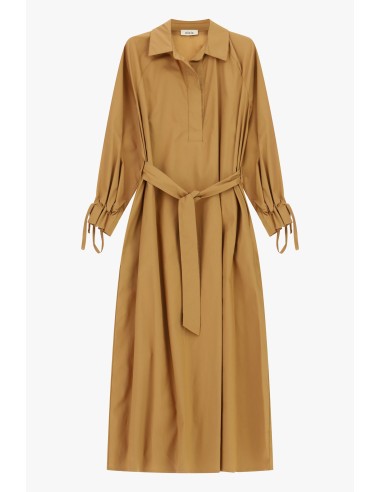 Robe longue avec ceinture et manches bouclées Dixie