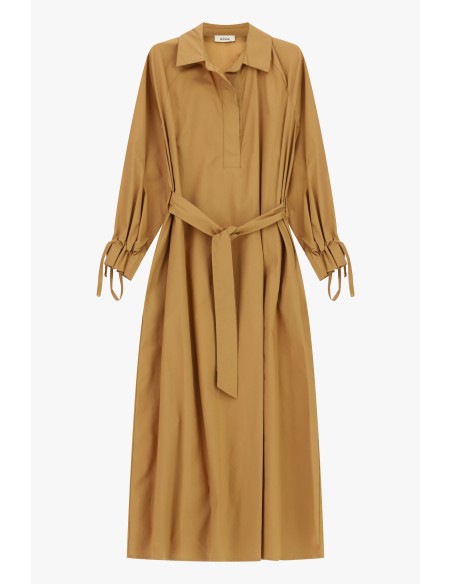 Robe longue avec ceinture et manches bouclées Dixie