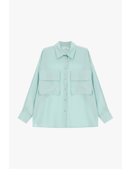 Dixie Over Shirt with Front Patch Pockets (chemise avec poches plaquées sur le devant)