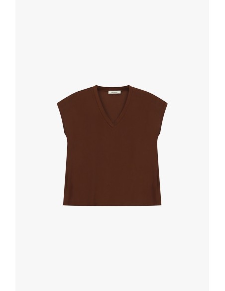 Blouse ample à col en V et manches courtes Dixie