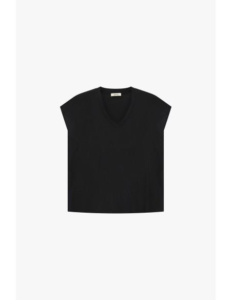 Ruime blouse met V-hals en korte mouwen Dixie