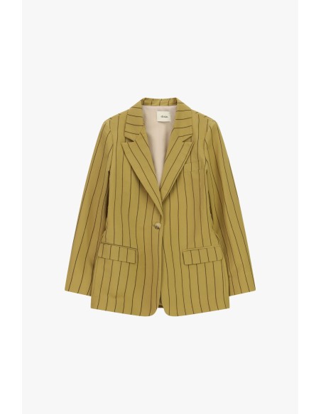 Gestreepte blazer met zakken en enkelrijige sluiting Dixie
