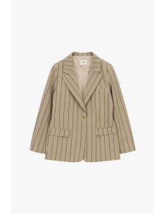 Blazer rayé avec poches et fermeture simple Dixie