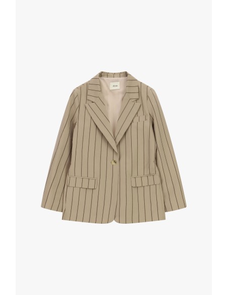 Blazer rayé avec poches et fermeture simple Dixie