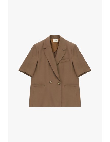 Dixie blazer met dubbele rij knopen, korte mouwen en zakken