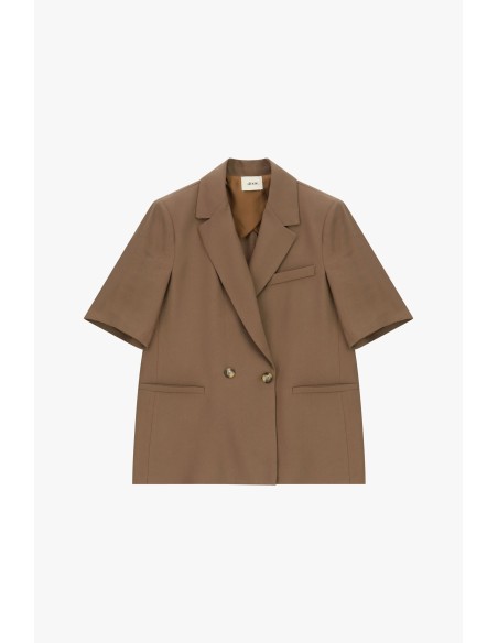 Dixie Blazer à manches courtes à double boutonnage et poches