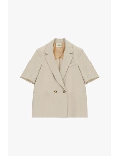 Dixie Blazer à manches courtes à double boutonnage et poches