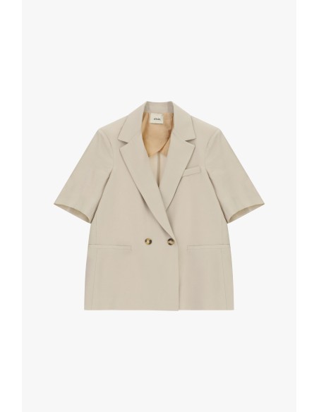 Dixie Blazer à manches courtes à double boutonnage et poches