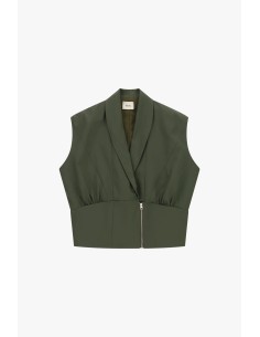 Veste sans manches avec col inversé et fermeture éclair sur le devant Dixie 2