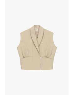 Veste sans manches avec col inversé et fermeture éclair sur le devant Dixie