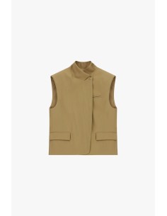 Gilet court avec col haut et poches avant Dixie