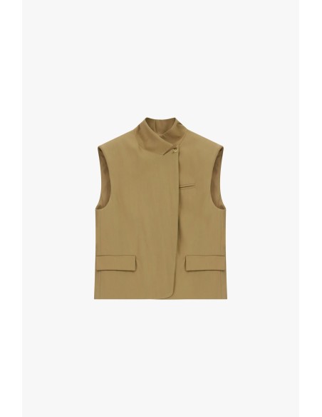 Gilet court avec col haut et poches avant Dixie