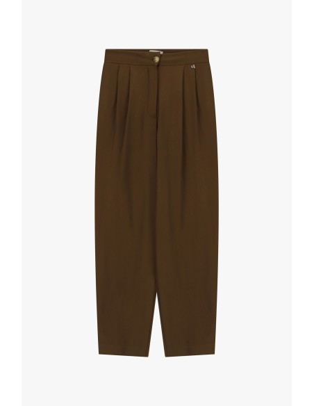 Dixie cropped palazzobroek met plooien