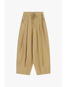 Cropped palazzobroek met elastische tailleband en trekkoord van Dixie 2