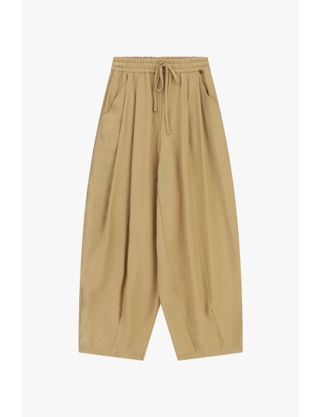 Pantalon palazzo court avec élastique et cordon de serrage Dixie