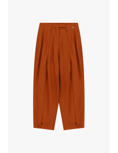 Pantalon palazzo à pinces et boutons au bas Dixie
