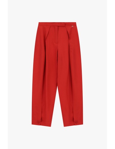 Pantalon palazzo à pinces et boutons au bas Dixie