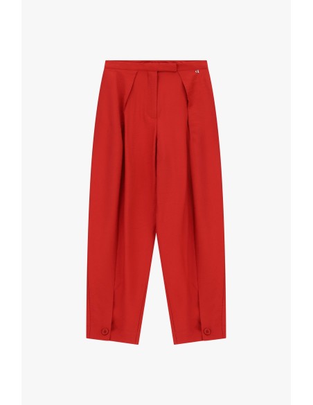 Pantalon palazzo à pinces et boutons au bas Dixie