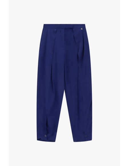 Pantalon palazzo à pinces avec fermeture à boutons Dixie
