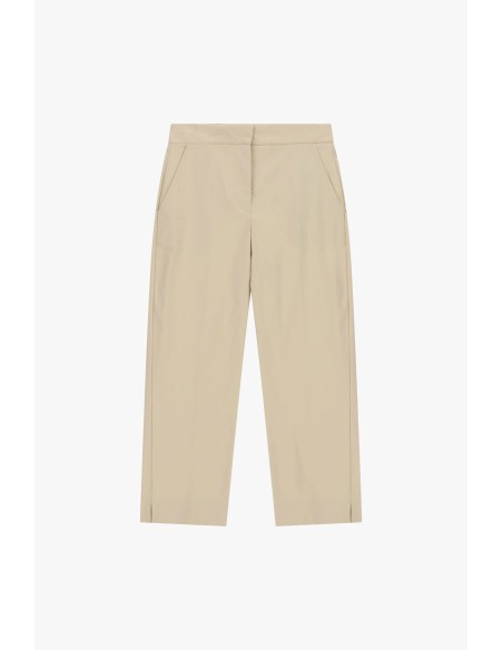 Dixie cropped broek met rechte pijpen en zakken