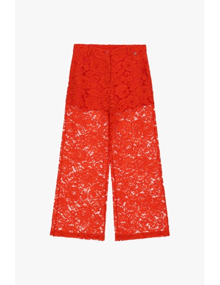 Pantalon de palais en dentelle à jambes larges Dixie