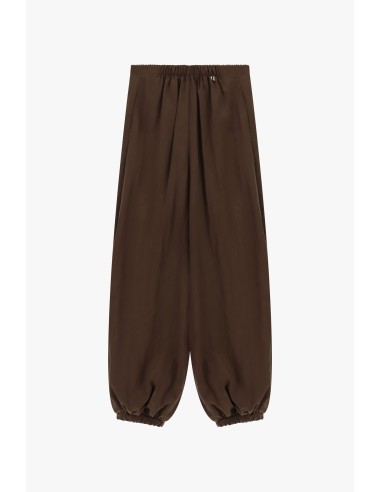 Wijde palazzobroek met elastische taille en uitlopende pijpen Dixie