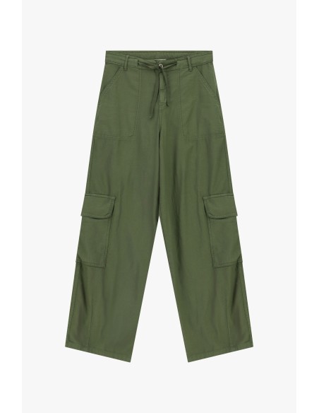 Palazzo-broek met zijzakken in cargostijl Dixie