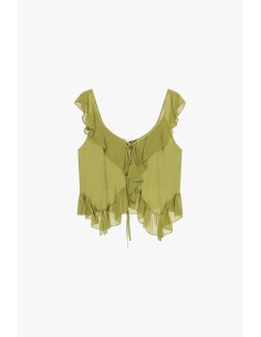 Top à volants et large décolleté noué Dixie 2