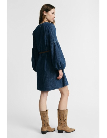 Robe courte avec manches larges et ceinture Please
