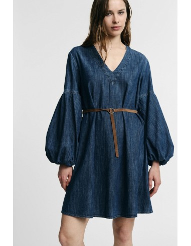 Robe courte avec manches larges et ceinture Please