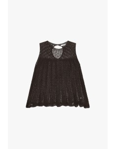 Mouwloze geperforeerde top met cut-outdetail Please 2