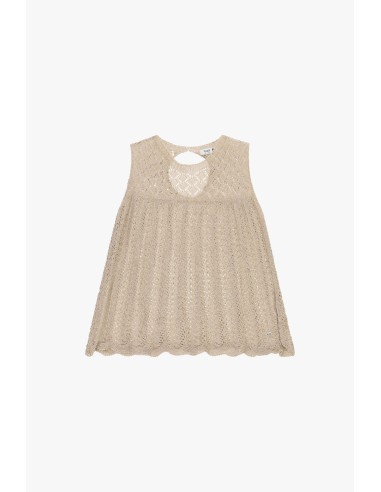 Mouwloze geperforeerde top met cut-outdetail Please