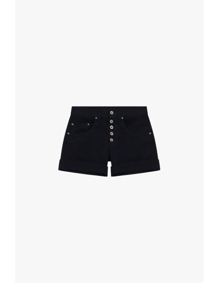 Regular-fit shorts met omslag en knopen Please