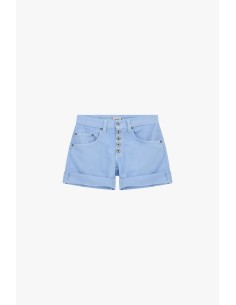 Regular-fit shorts met omslag en knopen Please