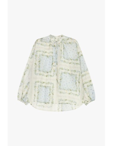 Blouse ample à imprimé floral et nœud Dixie