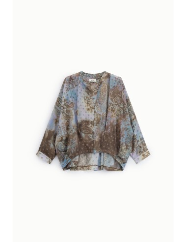 Blouse ample à motif cachemire, col rond Dixie