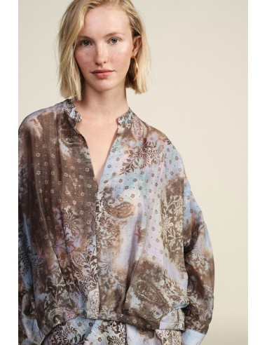Blouse ample à motif cachemire, col rond Dixie