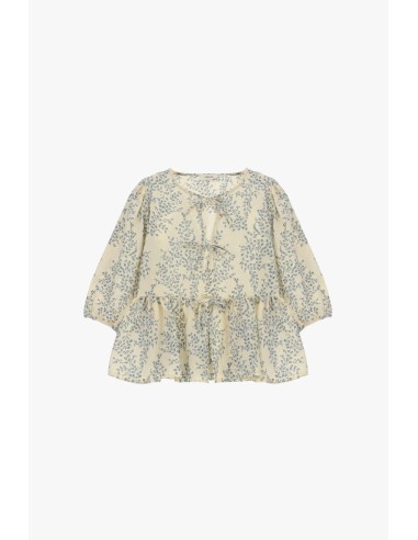 Blouse fantaisie à manches amples et à volants Dixie